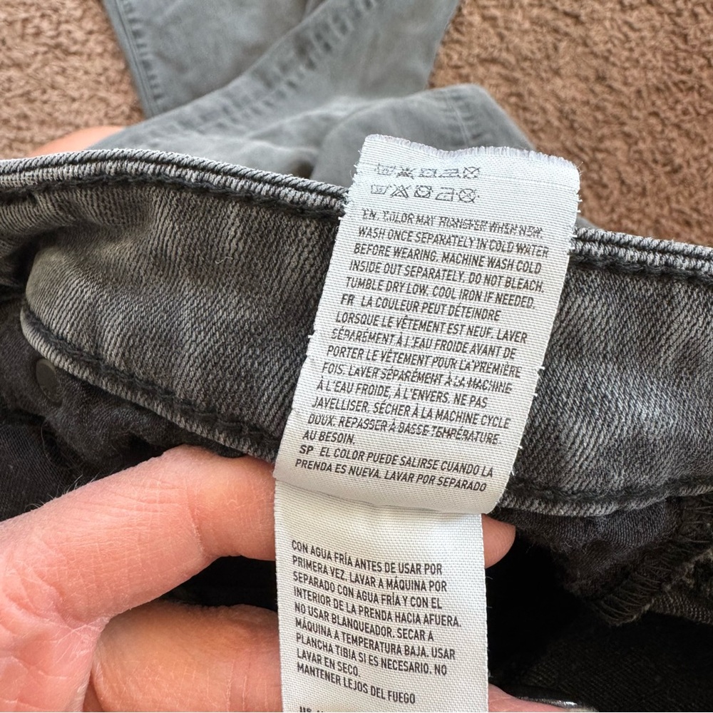 American Eagle Extreme Flex Jeans Gray Distressed Stretch 30 X 32 Actual 30 In - Picture 11 of 13